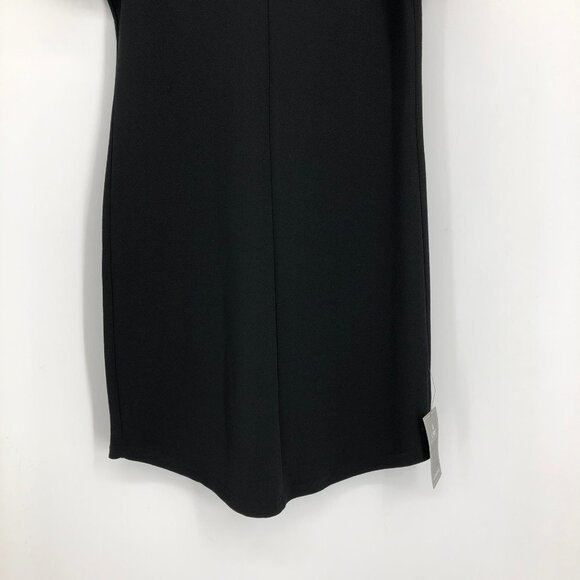 NWT Le Chateau Black V-Neck Shift mini Dress Chest Pocket size S - Picture 4 of 14